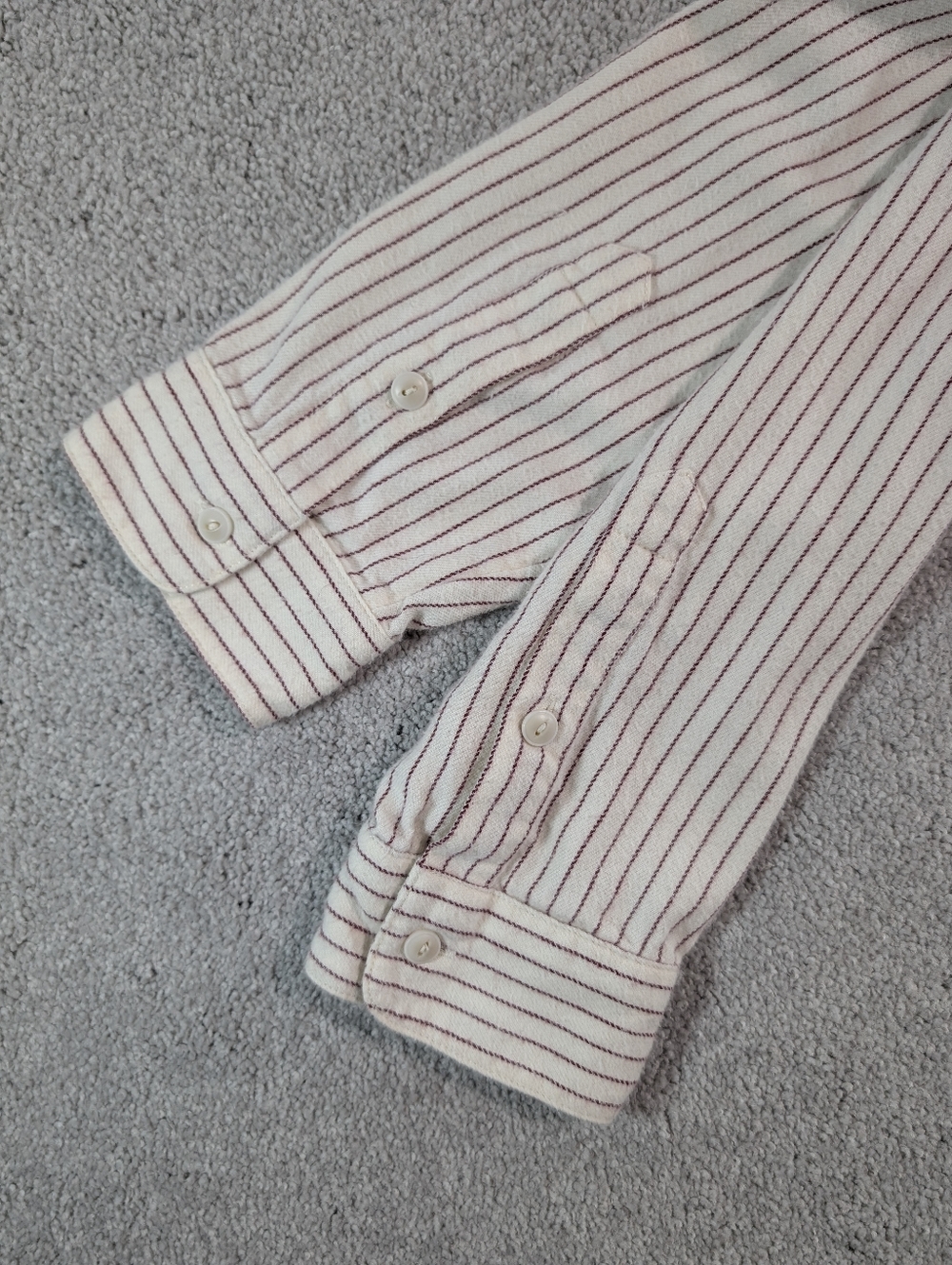 Madewell Flannel Classic Ex-Boyfriend Button Back Stripe‎ Shirt Women’s Large - Picture 8 of 9